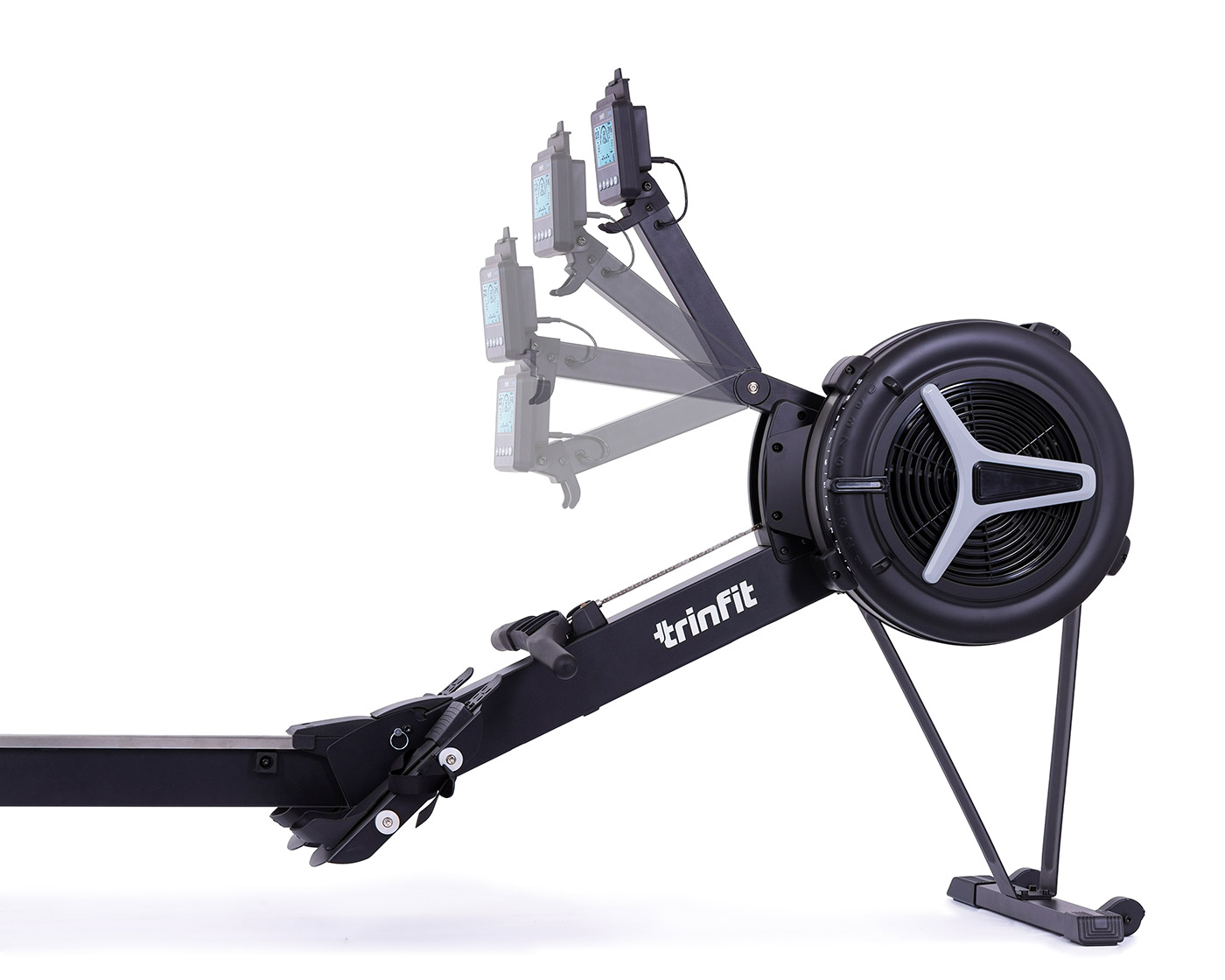 TRINFIT Air Rower Pro nastavitelná výška počítače