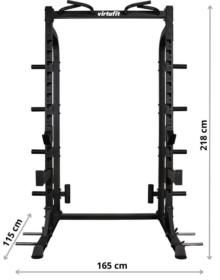 VIRTUFIT HR100 Half Rack rozměry