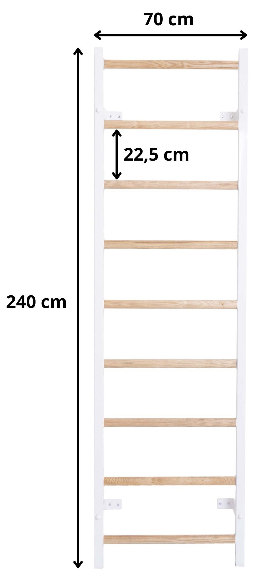 Ribstol TRINFIT Elegance 240x70 (bílá) praktické rozměry