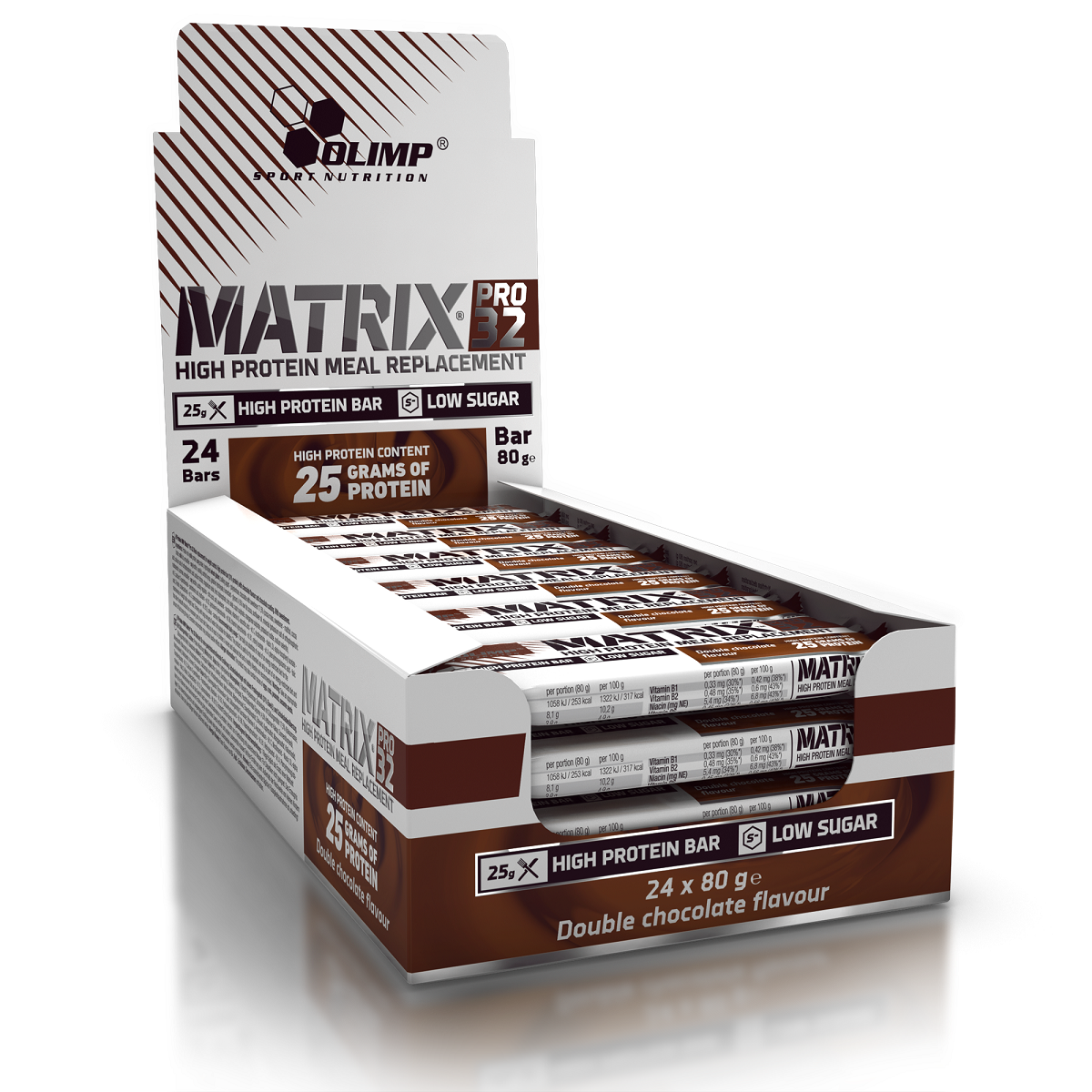 OLIMP Matrix Pro 32% tyčinka 80 g dvojitá čokoláda