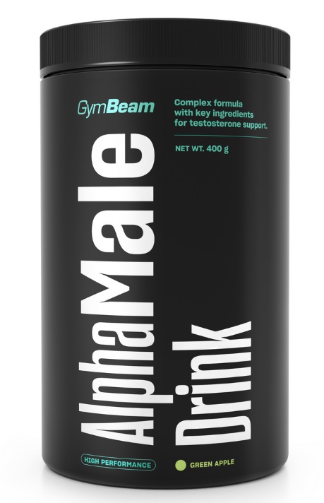 GymBeam AlphaMale Drink zelené jablko 400 g