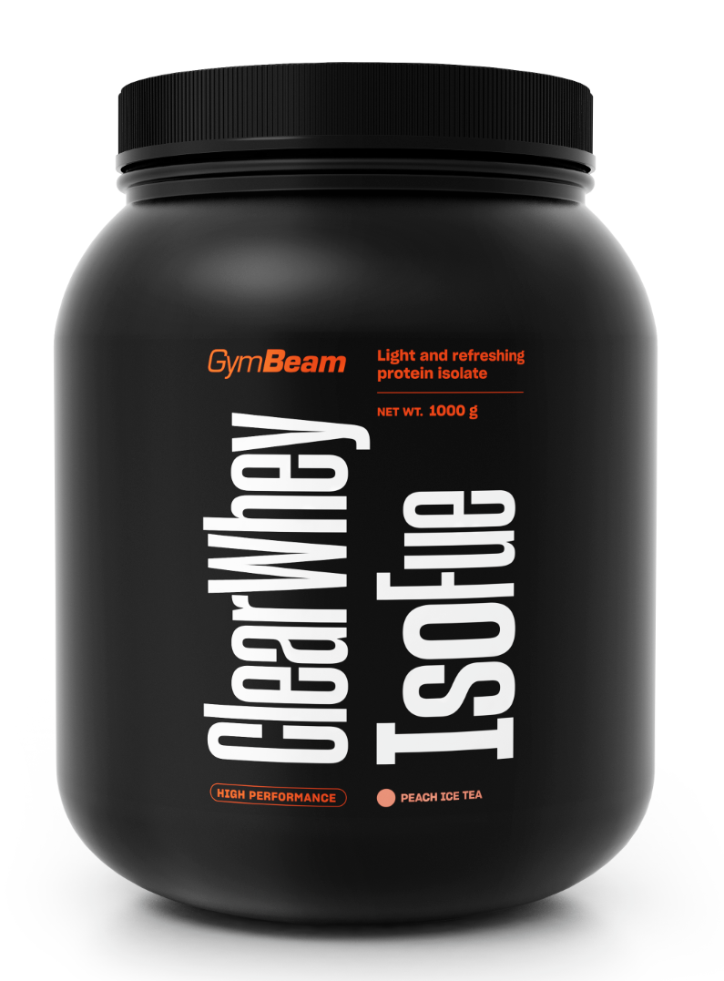 GymBeam Clear Whey IsoFue broskev ledový čaj 1000 g