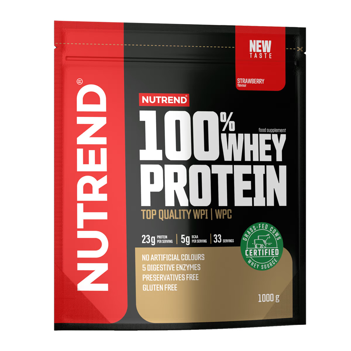 NUTREND 100% Whey Protein NEW TASTE 1000 g jahoda