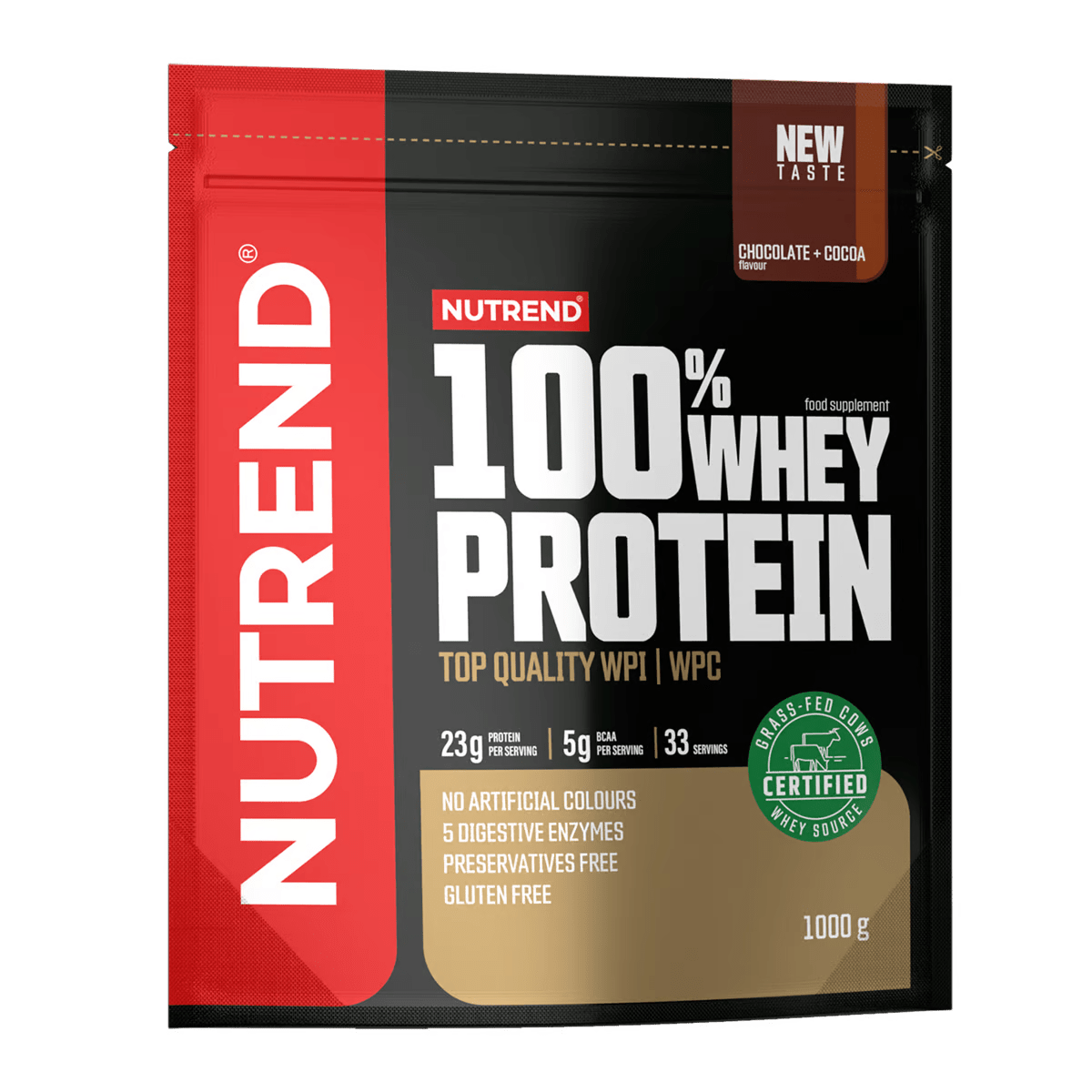 NUTREND 100% Whey Protein NEW TASTE 1000 g čokoláda kakao