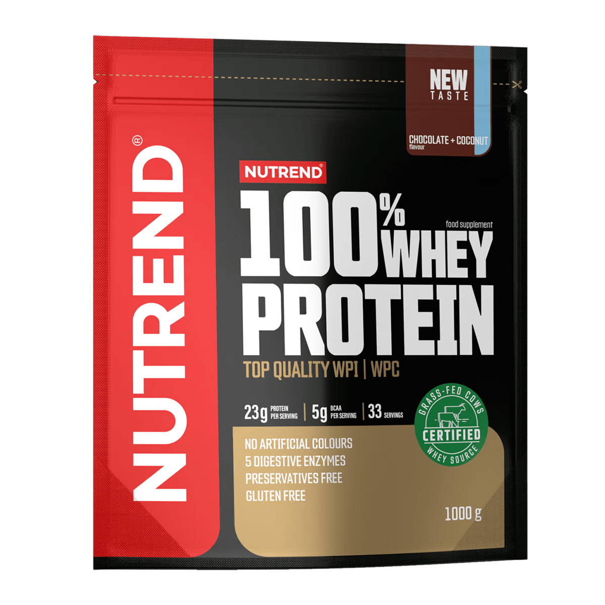 NUTREND 100% Whey Protein NEW TASTE 1000 g čokoláda kokos