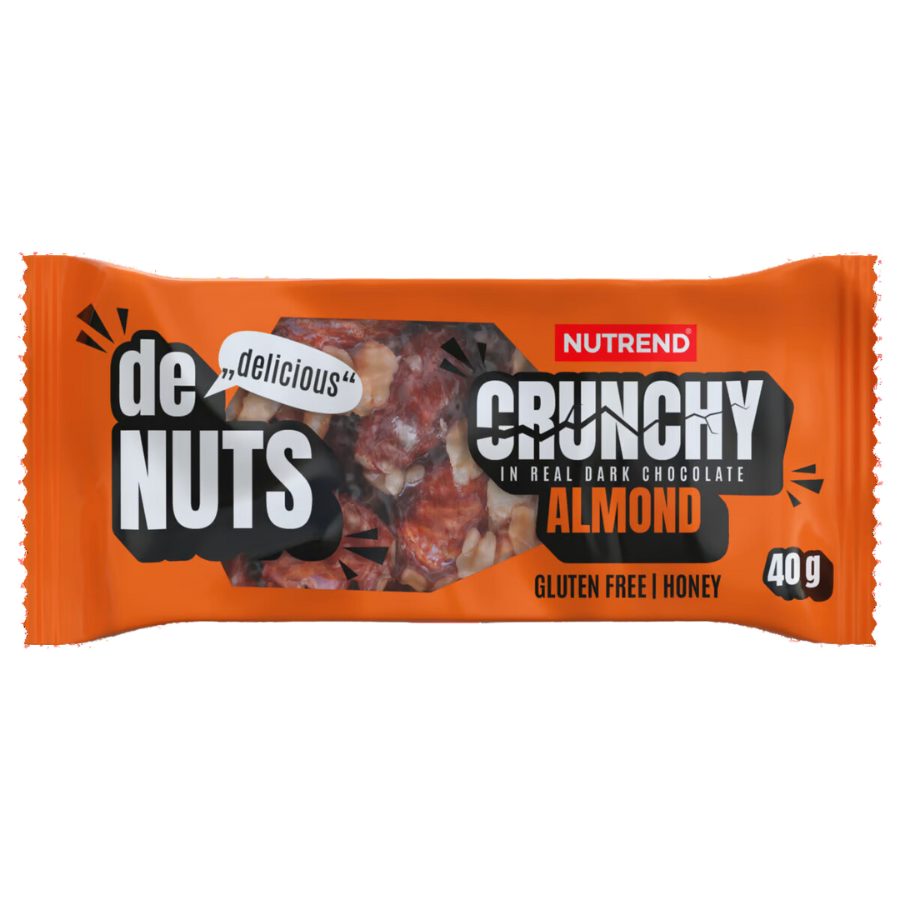 NUTREND Denuts Crunchy 40 g Mandle v hořké čokoládě