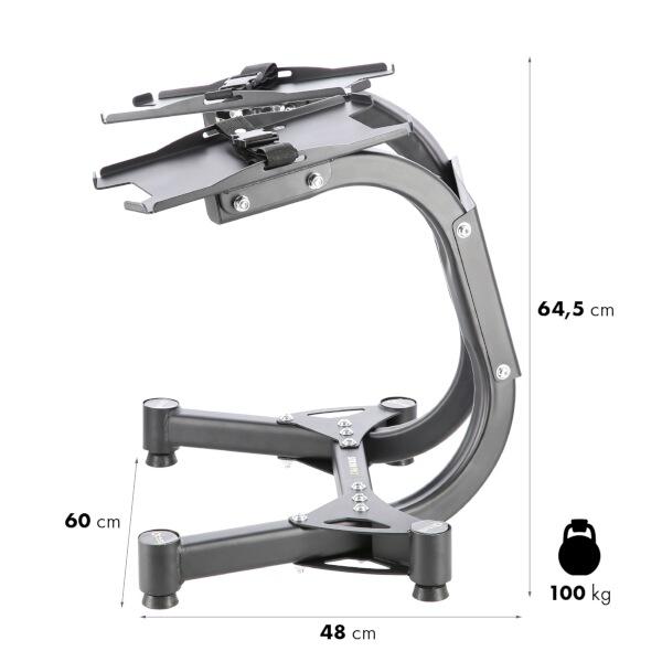 Činky s variabilní zátěží Sada stojanu HMS STR10 Pro a 2 ks variabilních činek HMS SR80