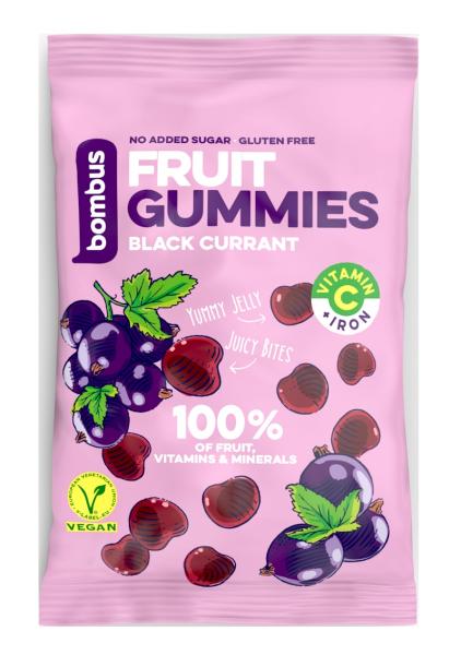 BOMBUS Fruit energy gummies 35g - černý rybíz + vit. C