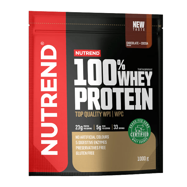 NUTREND 100 Whey Protein NEW TASTE 1000 g čokoláda kakao