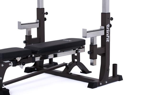 Posilovací lavice bench press TRINFIT F7 Pro bezpečnostní dorazy