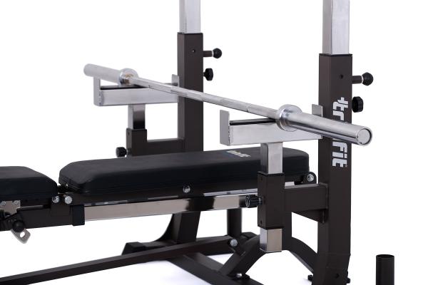 Posilovací lavice bench press TRINFIT F7 Pro osa bezpečnostní dorazy