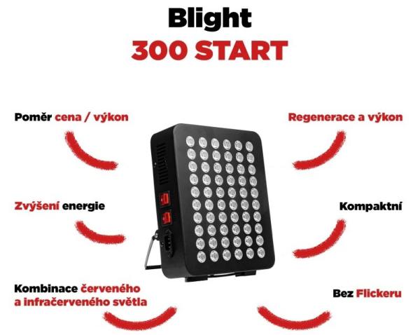 BrainMax Red light panel Blight 300 START koláž