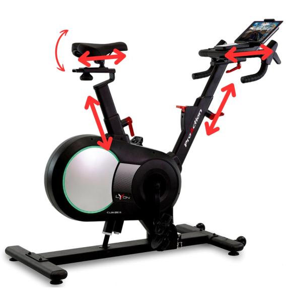 Cyklotrenažér BH FITNESS Lyon Climber ergonomie