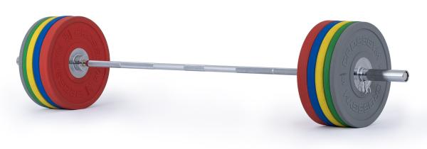 Olympijská osa TRINFIT 2200 mm LONG GRIP kotouče z úhlu 2