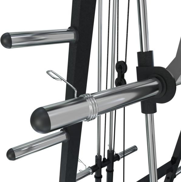 Posilovací stroj na činky VIRTUFIT SM100 Smith Machine detail trnu