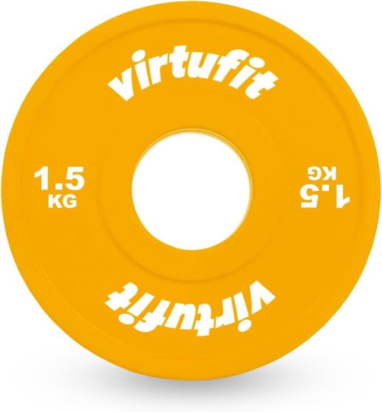 Olympijský kotouč VIRTUFIT Bumper pogumovaný 1,5 kg čelně