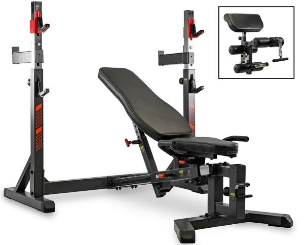 Posilovací lavice bench press BH FITNESS Olympic rack G510 komplet s bicepsem