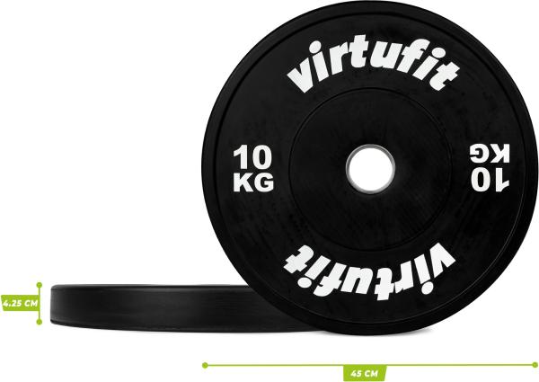 VIRTUFIT Hi-Temp Bumper Plate 10 kg rozměr