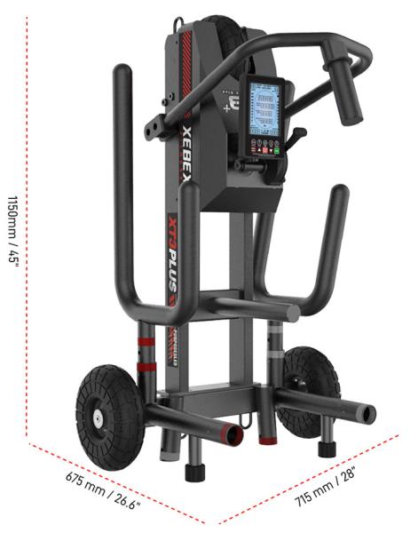 Posilovací stroj Saně XEBEX XT3 Plus Sled V2 vč. HIIT console Smart Connect skladování