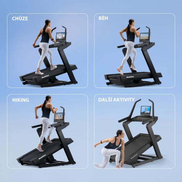 Běžecký pás NORDICTRACK Incline Trainer X16 běžecká použití