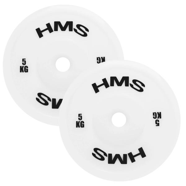 Sada olympijských kotoučů HMS 5 kg bílá 2