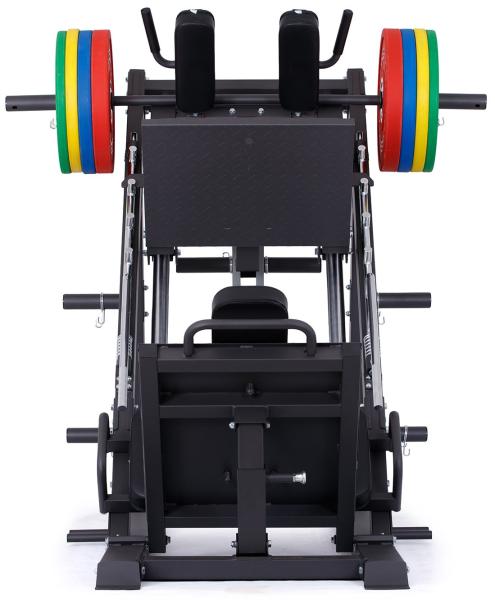 Posilovací stroj na činky TRINFIT Leg press + Hack squat D7 Pro se závažím 2