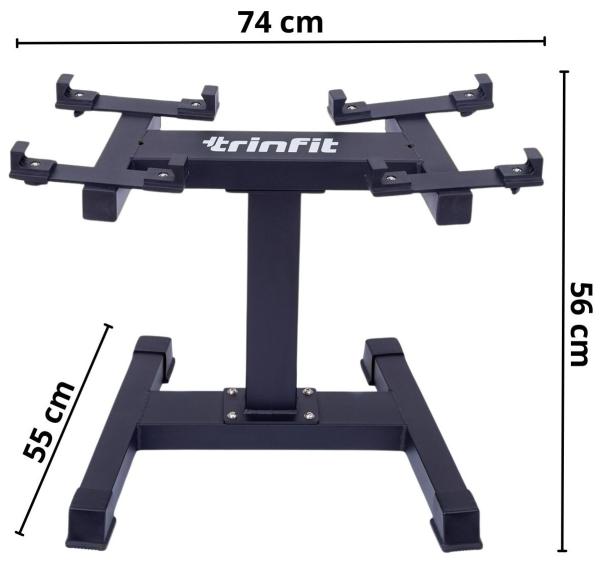 Činky s variabilní zátěží Stojan pro činky TRINFIT OctaBlock Rack rozměry