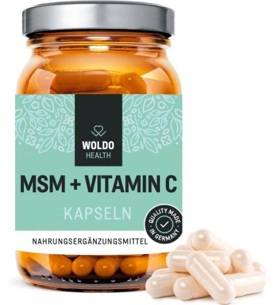 WoldoHealth® MSM s Vitamínem C 180 kapslí