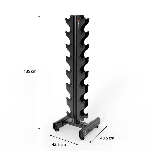 Jednoruční činky  Sada činek HMS CHD 2 x 1-8 kg a stojanu STR36 rozměry