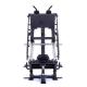 Posilovací stroj na činky TRINFIT Leg press + Hack squat D5 Pro přímý pohled legpress