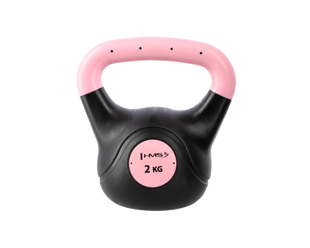 Plastový kettlebell HMS KPC 2 kg růžový