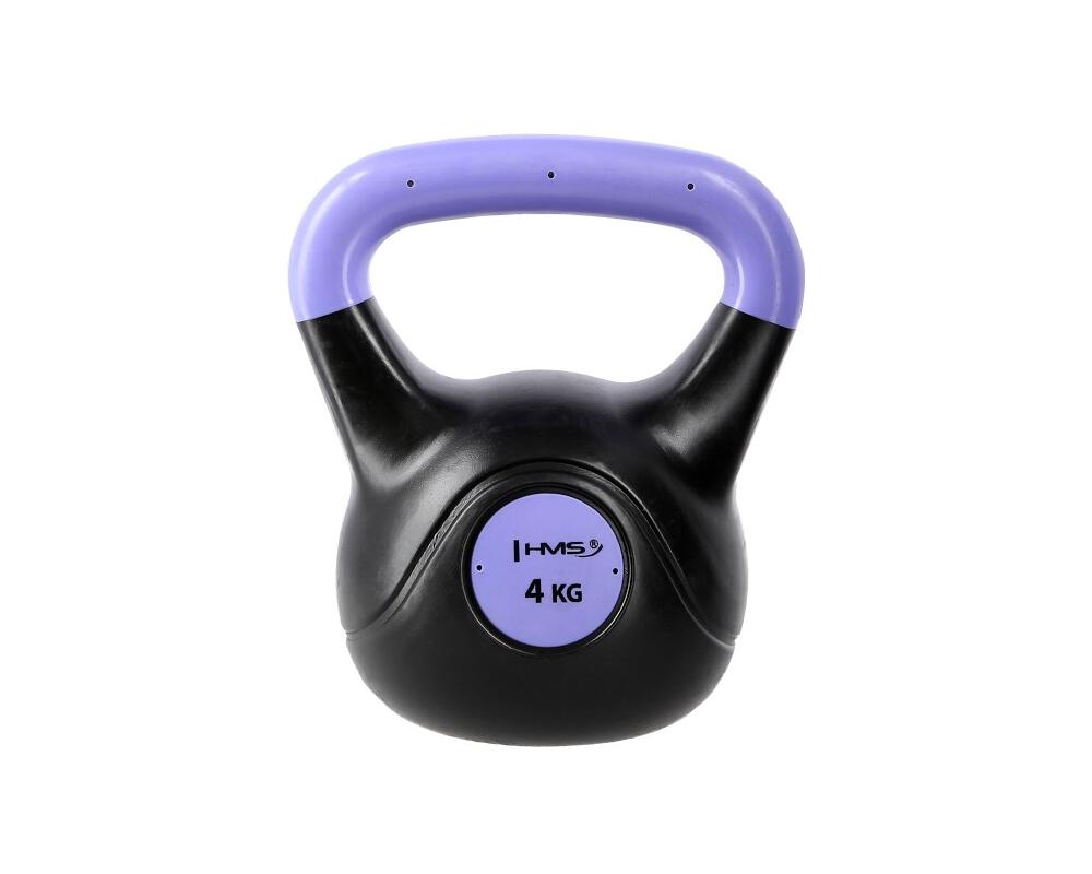 Plastový kettlebell HMS KPC 4 kg fialový