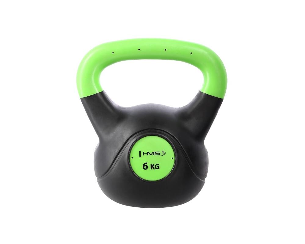 Plastový kettlebell HMS KPC 6 kg zelený