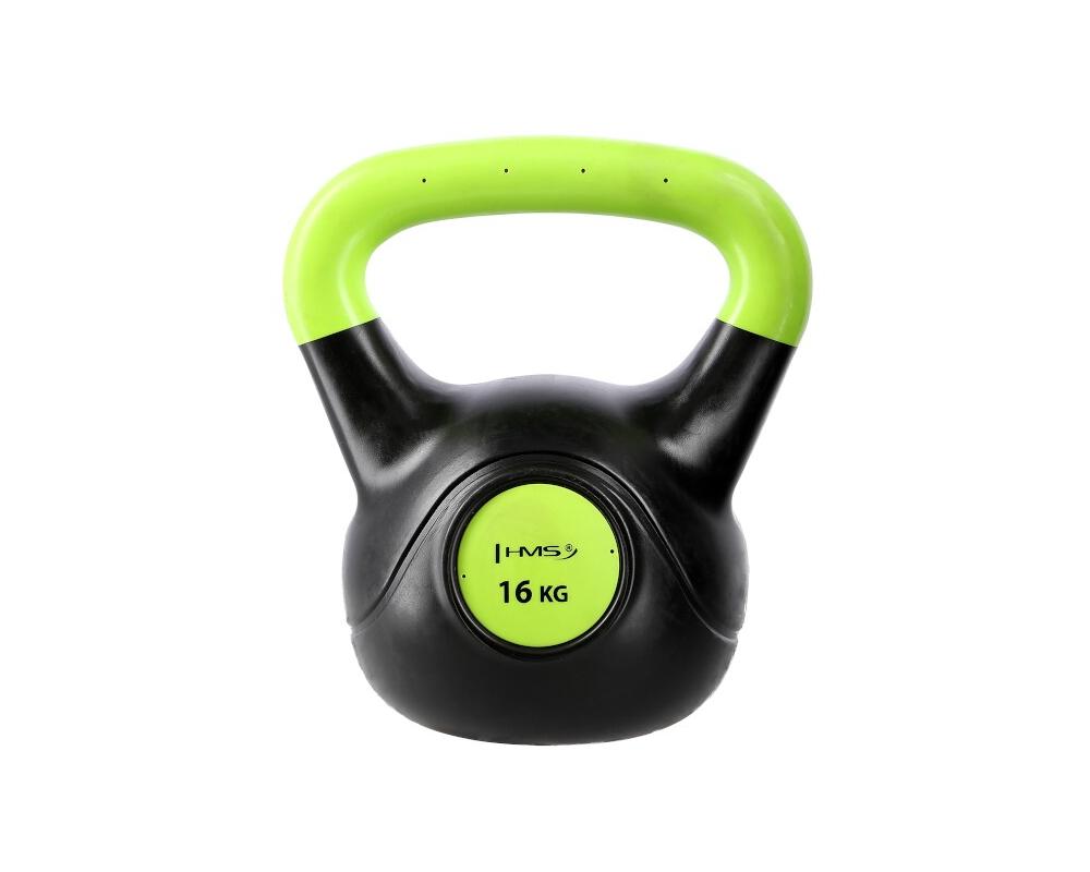 Plastový kettlebell HMS KPC 16 kg limetka