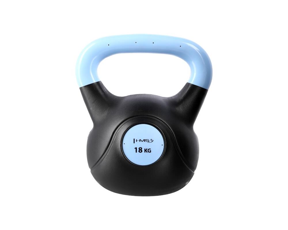 Plastový kettlebell HMS KPC 18 kg sv. modrý