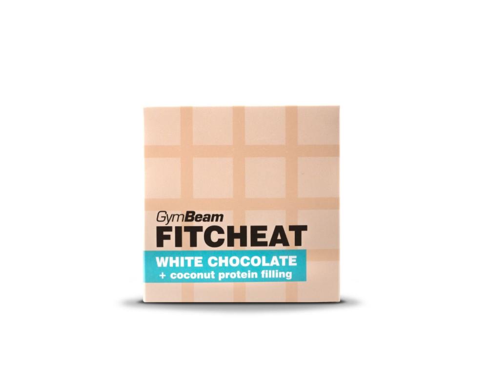 GymBeam Fitcheat Protein Chocolate 90 g bílá