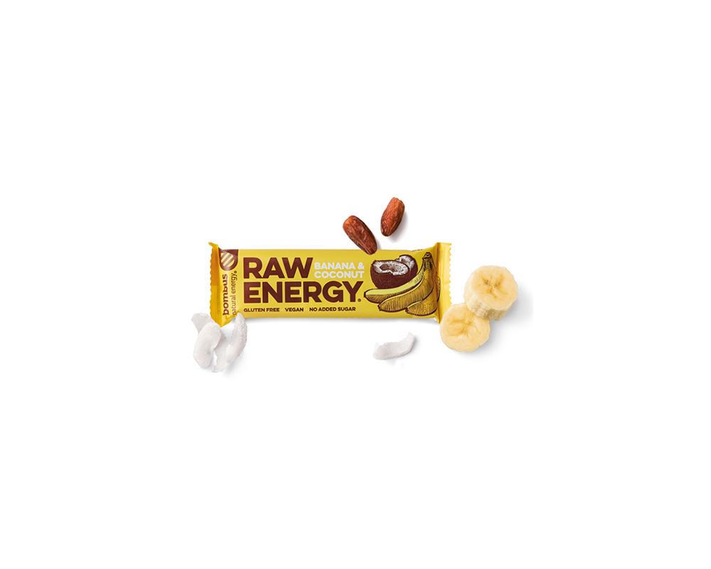 BOMBUS Raw energy Banana&coconut 50g