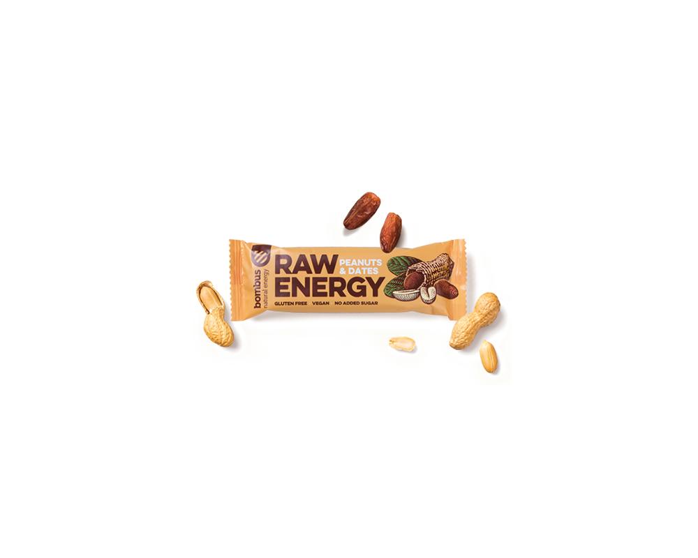 BOMBUS Raw energy Peanut+dates 50g