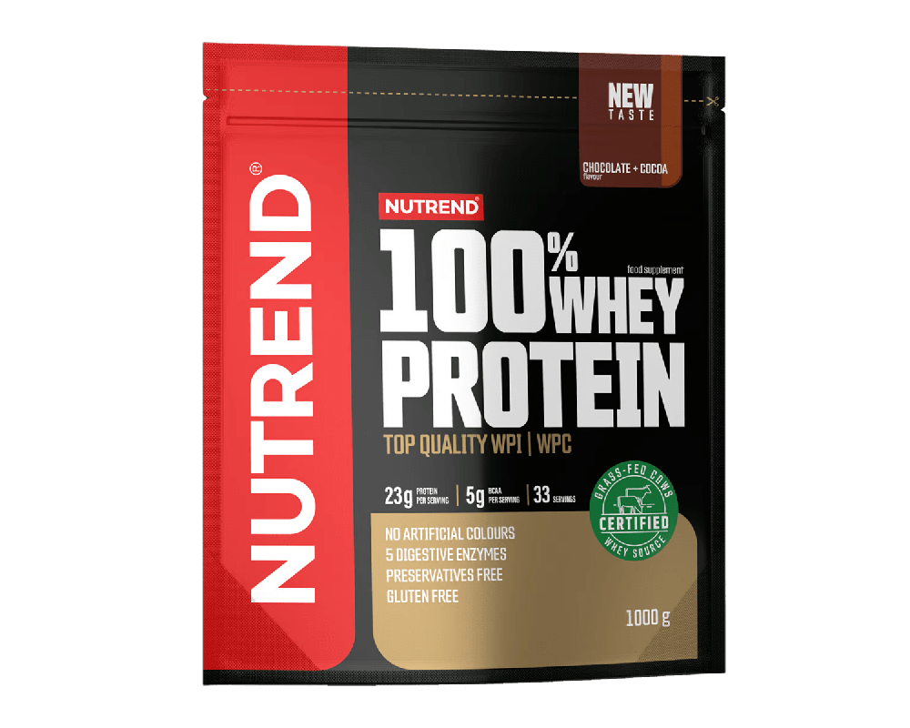 NUTREND 100 Whey Protein NEW TASTE 1000 g čokoláda kakao