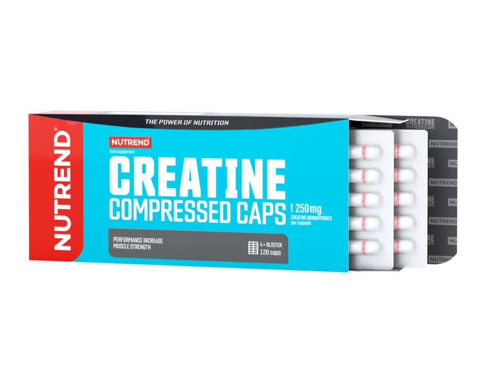 NUTREND Creatine Compressed Caps 120 kapslí