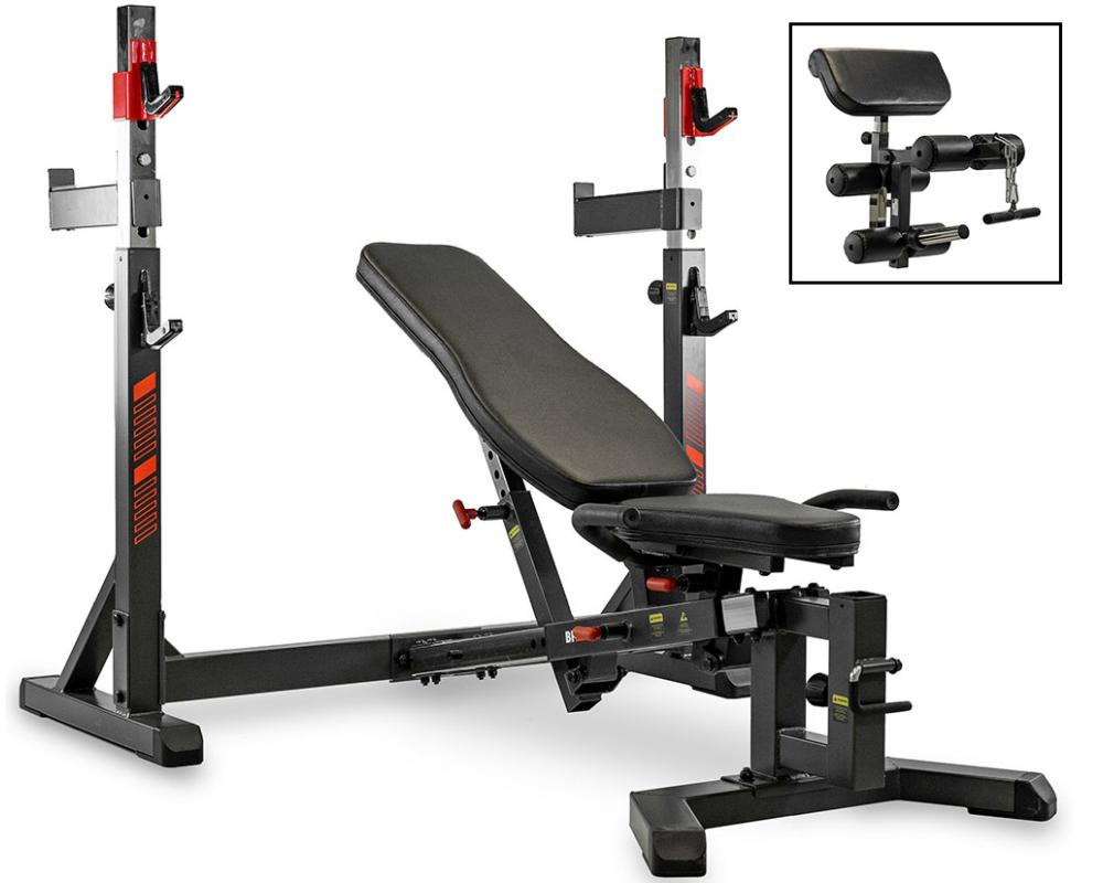 Posilovací lavice bench press BH FITNESS Olympic rack G510 komplet s bicepsem