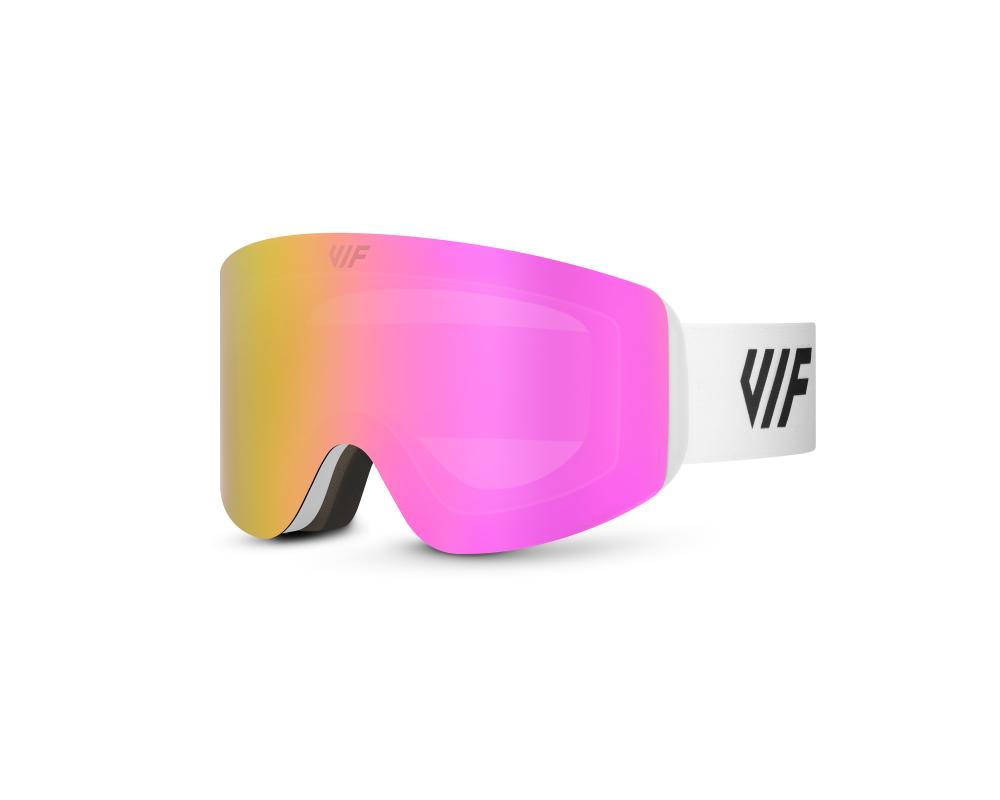 Lyžařské a snowboardové brýle VIF SKI & SNB White x Pink