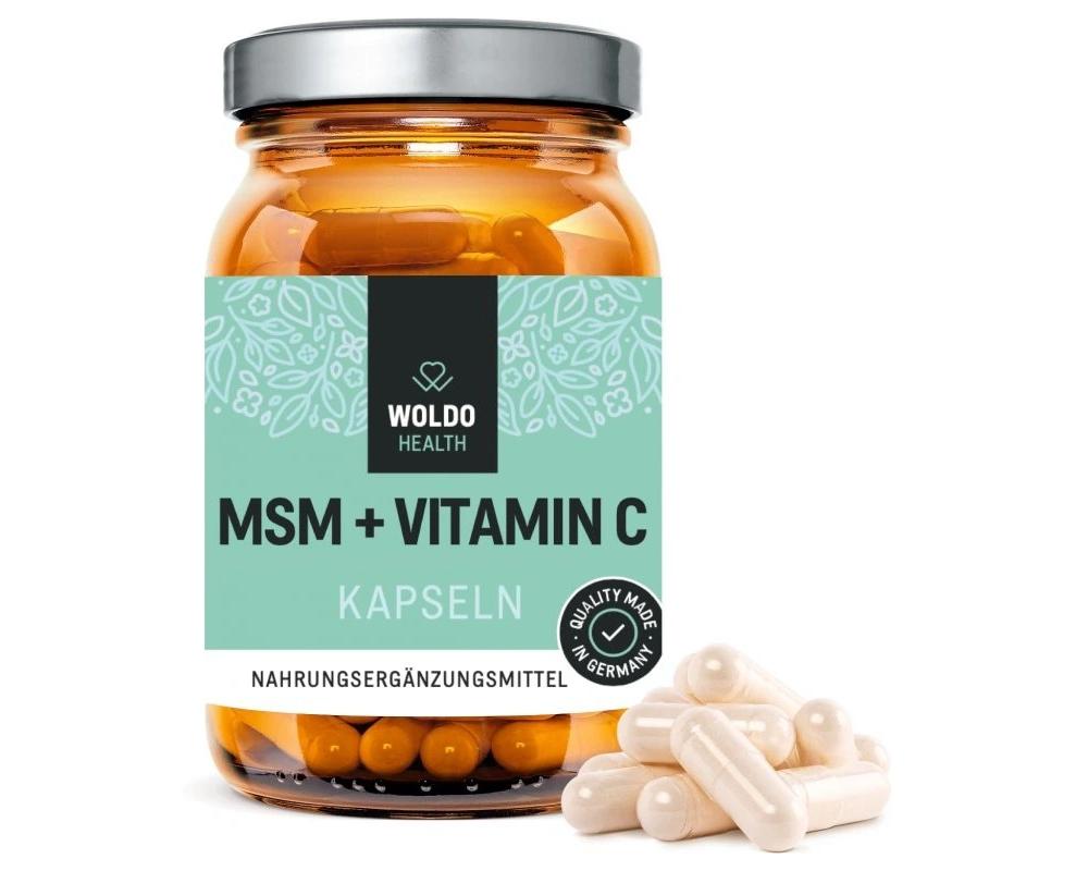 WoldoHealth® MSM s Vitamínem C 180 kapslí