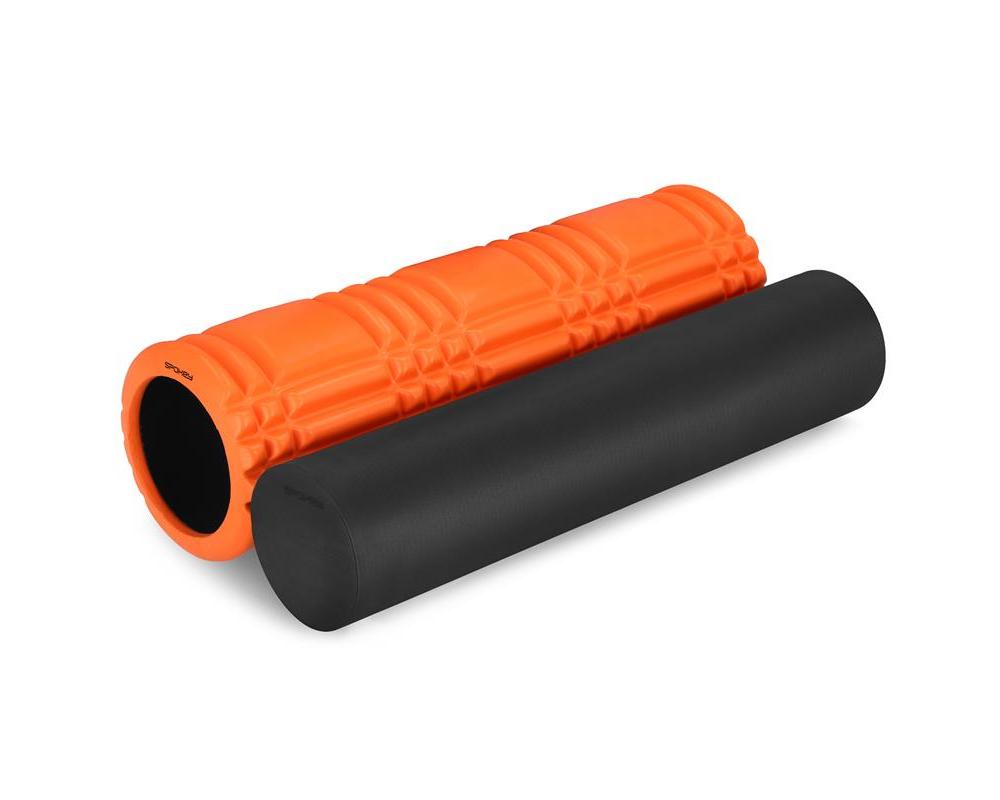 Spokey MIXROLL 2v1 Sada masážních fitness válců, 45 cm, oranžová