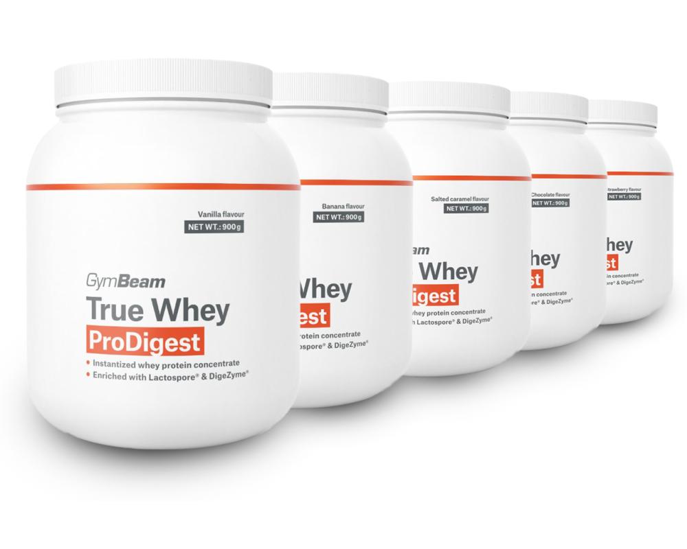 GymBeam True Whey ProDigest 900 g varianty