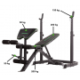 Posilovací lavice bench press TUNTURI WB50 Mid Width Weight Bench nosnosti