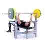 Posilovací lavice bench press FITHAM Benchpress s výsuvnými stojany bench s modelem