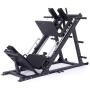 Posilovací stroj na činky TRINFIT Leg press + Hack squat D7 Pro z boku