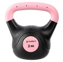 Plastový kettlebell HMS KPC 2 kg růžový